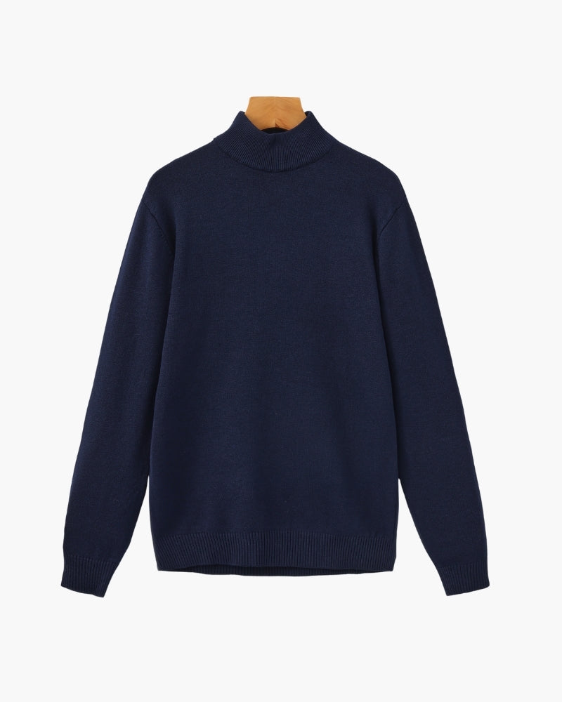 Essential Rippstrick Pullover mit Stehkragen