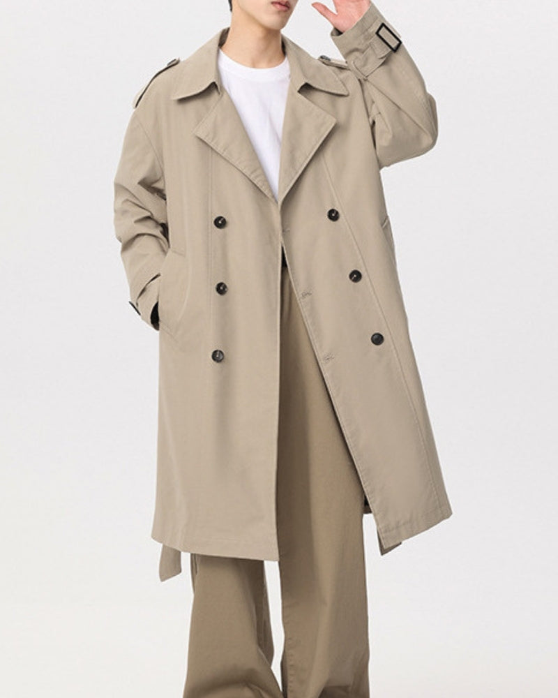 Klassischer Zweireiher-Trenchcoat