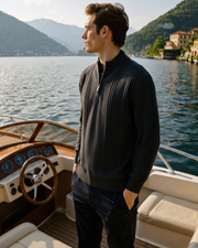 100% Kaschmir Rippstrick Half Zip