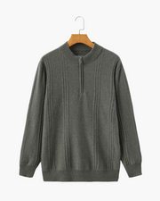 100% Kaschmir Rippstrick Half Zip