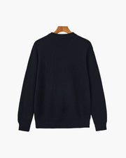 Rippstrick Pullover mit Rundhals