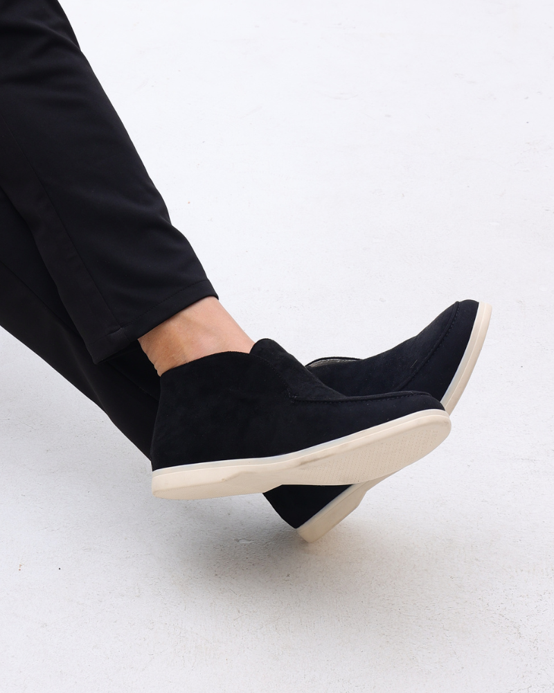 Old Money Hohe Wildleder-Loafer