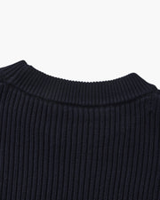 Rippstrick Pullover mit Rundhals