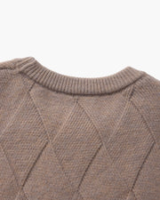Diamond Knit Pullover mit Rundhals