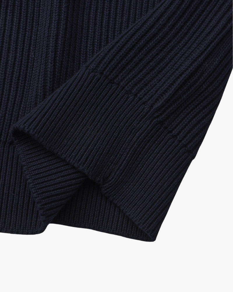 Rippstrick Pullover mit Rundhals