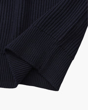 Rippstrick Pullover mit Rundhals