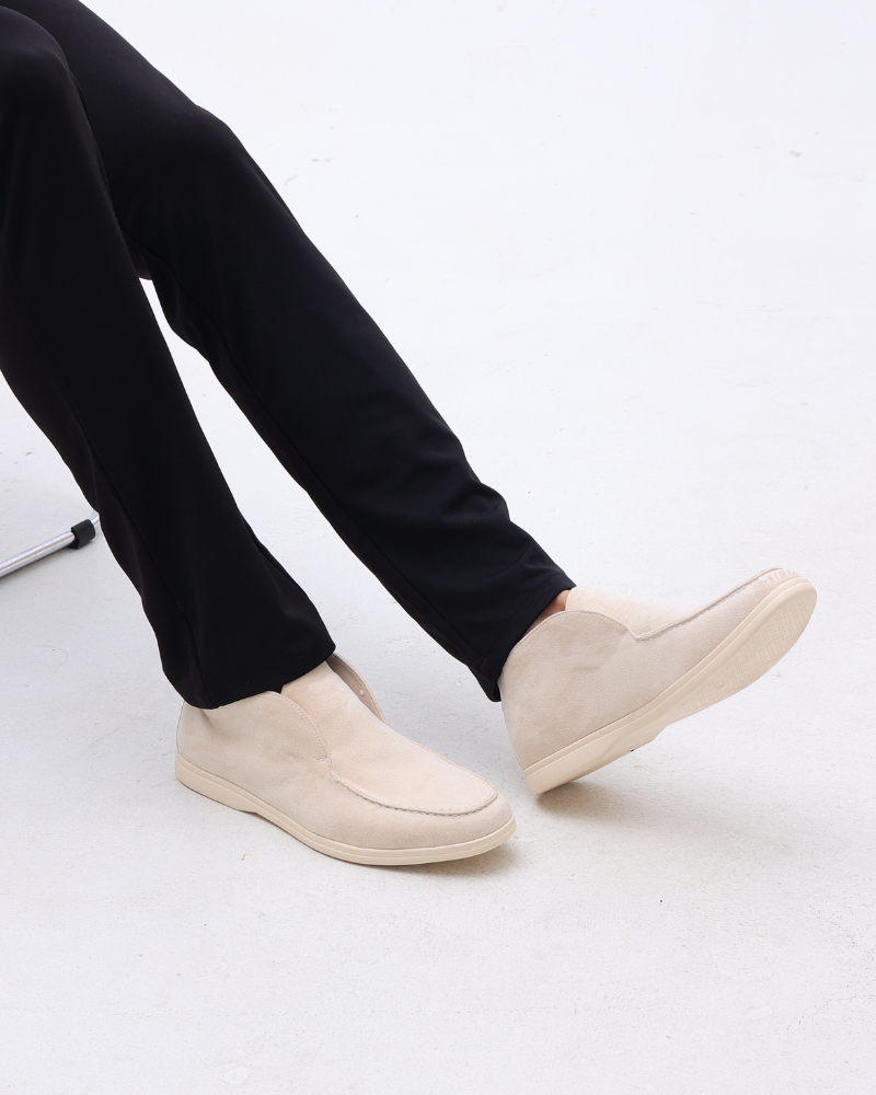 Old Money Hohe Wildleder-Loafer