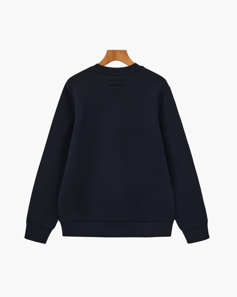 Klassisches Modal Blend Sweatshirt mit Rundhals