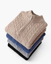 100% Kaschmir Gewebter Half Zip