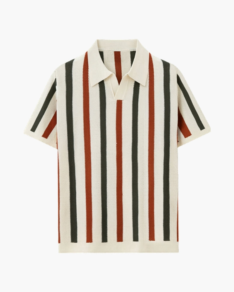 Resort Strickpolo mit Streifen