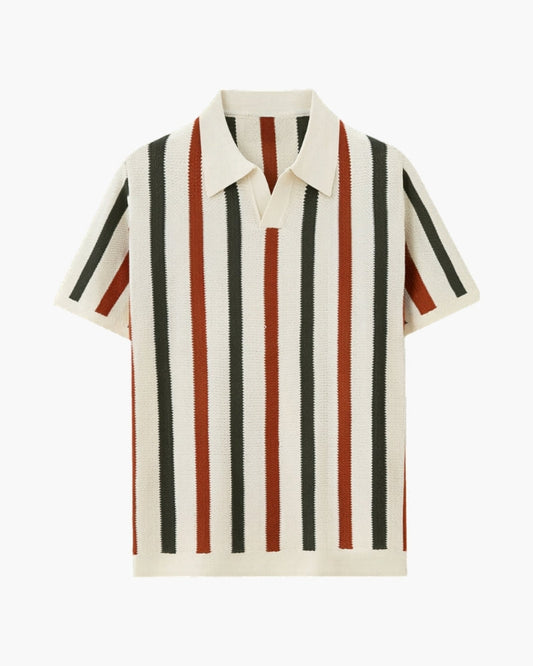 Resort Strickpolo mit Streifen