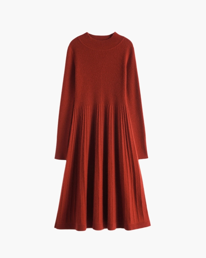 Ausgestelltes Kleid aus reinem Kaschmir