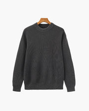 Rippstrick Pullover mit Rundhals