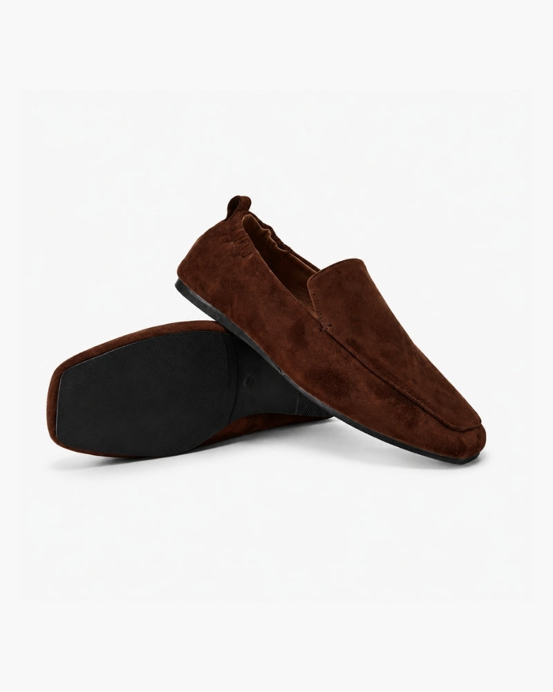 Premium Braune Wildleder-Loafer