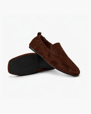 Premium Braune Wildleder-Loafer