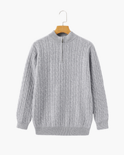 100% Kaschmir Gewebter Half Zip