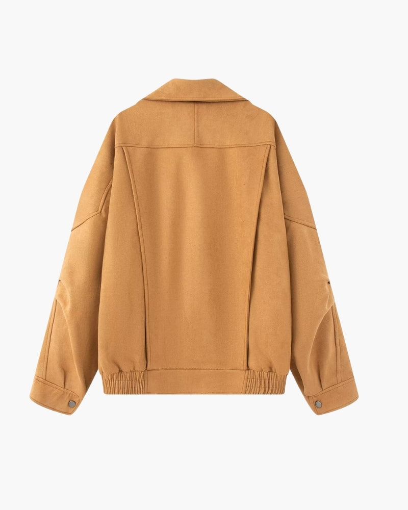 Vintage Wildlederjacke mit Drapierung
