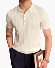 Cannes Rippstrick Baumwollpolo