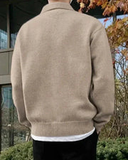 Woll Half Zip mit Knöpfen