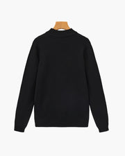 Essential Rippstrick Pullover mit Stehkragen