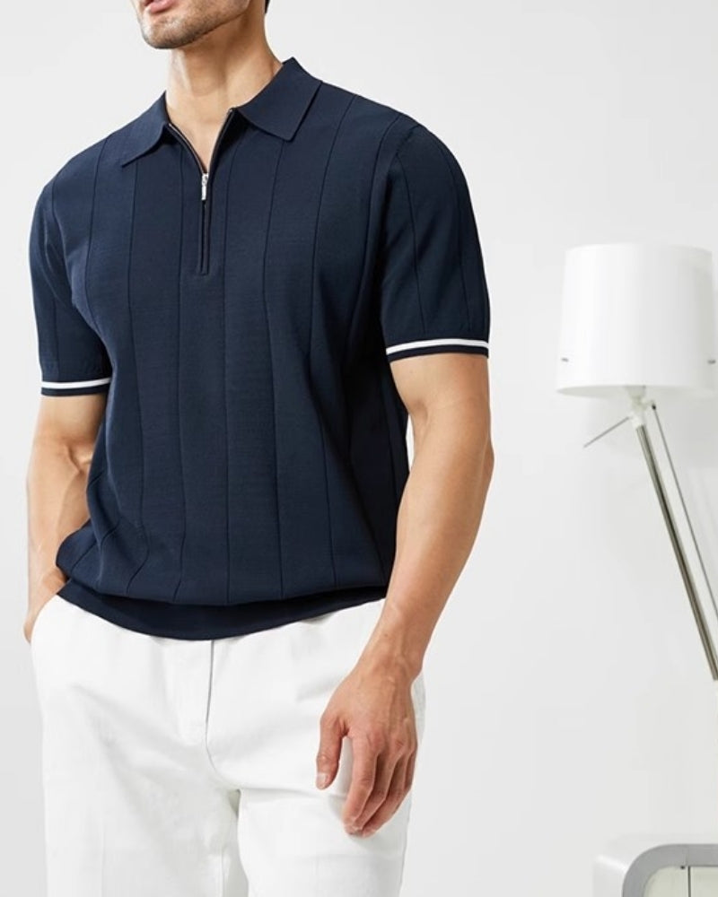 Signature Polo mit Kontrastbesatz