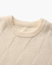 Diamond Knit Pullover mit Rundhals