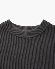 Rippstrick Pullover mit Rundhals