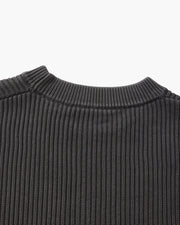 Rippstrick Pullover mit Rundhals