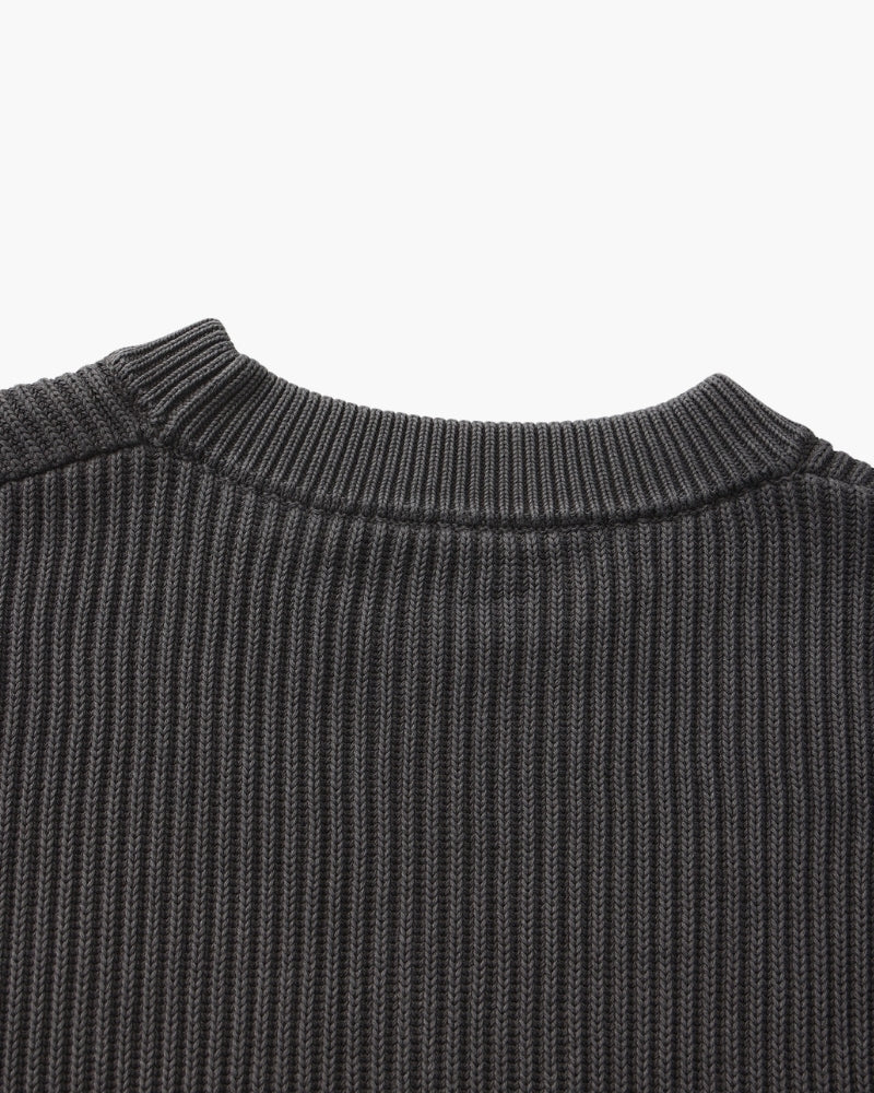 Rippstrick Pullover mit Rundhals