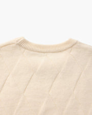 Diamond Knit Pullover mit Rundhals