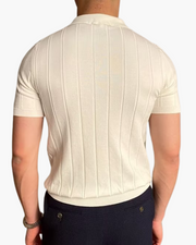 Cannes Rippstrick Baumwollpolo