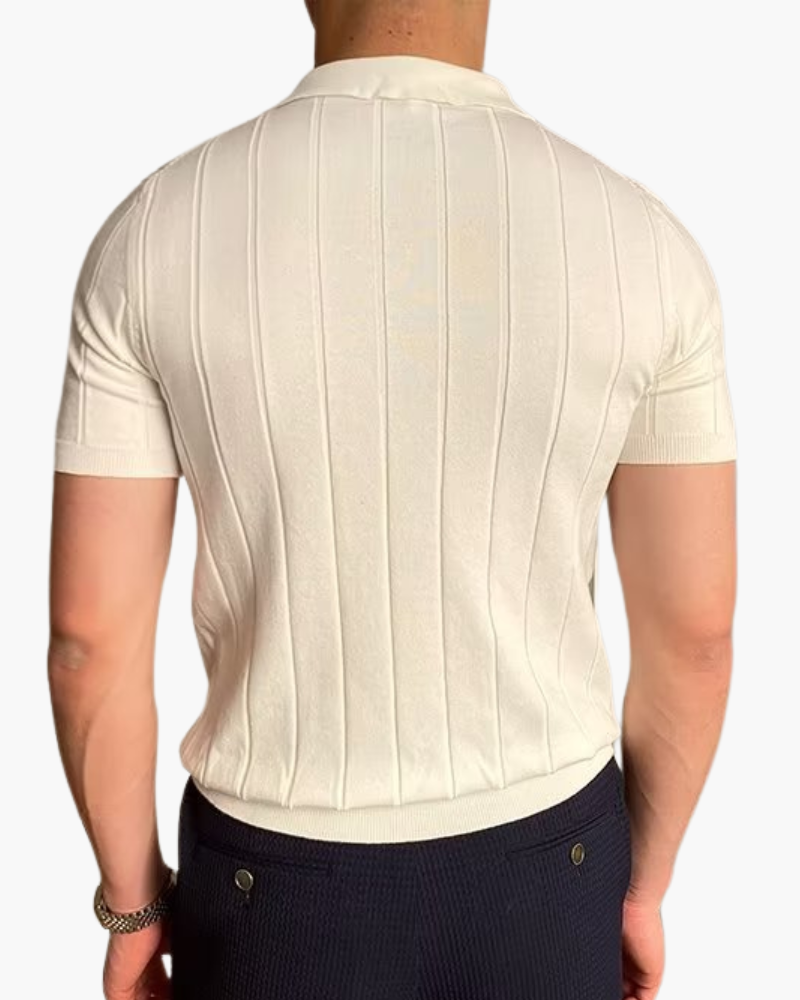 Cannes Rippstrick Baumwollpolo