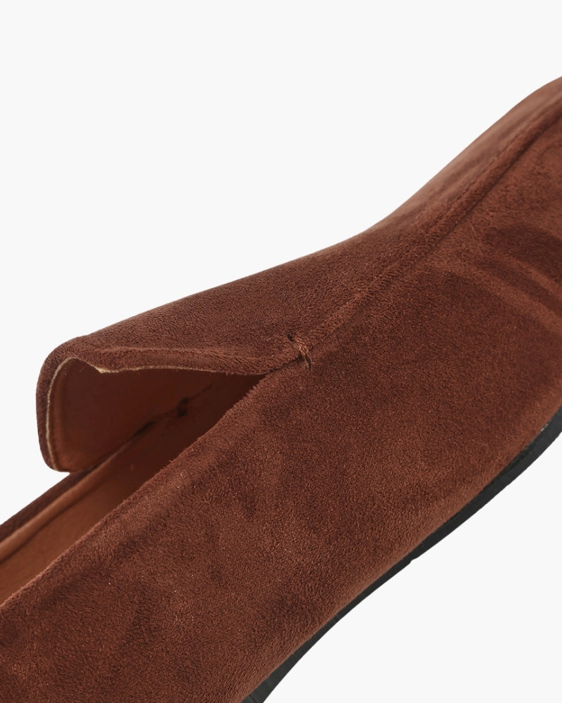 Premium Braune Wildleder-Loafer