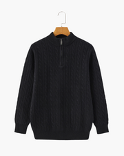 100% Kaschmir Gewebter Half Zip