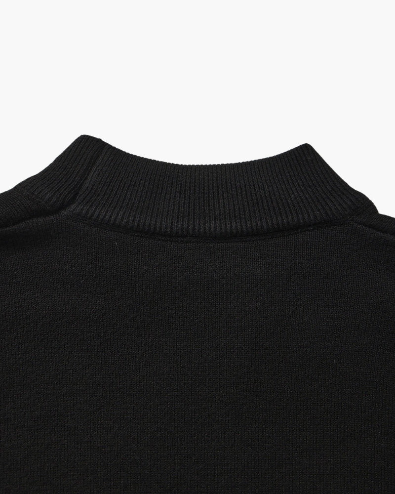 Essential Rippstrick Pullover mit Stehkragen