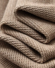 Strukturierter Strick-Polopullover