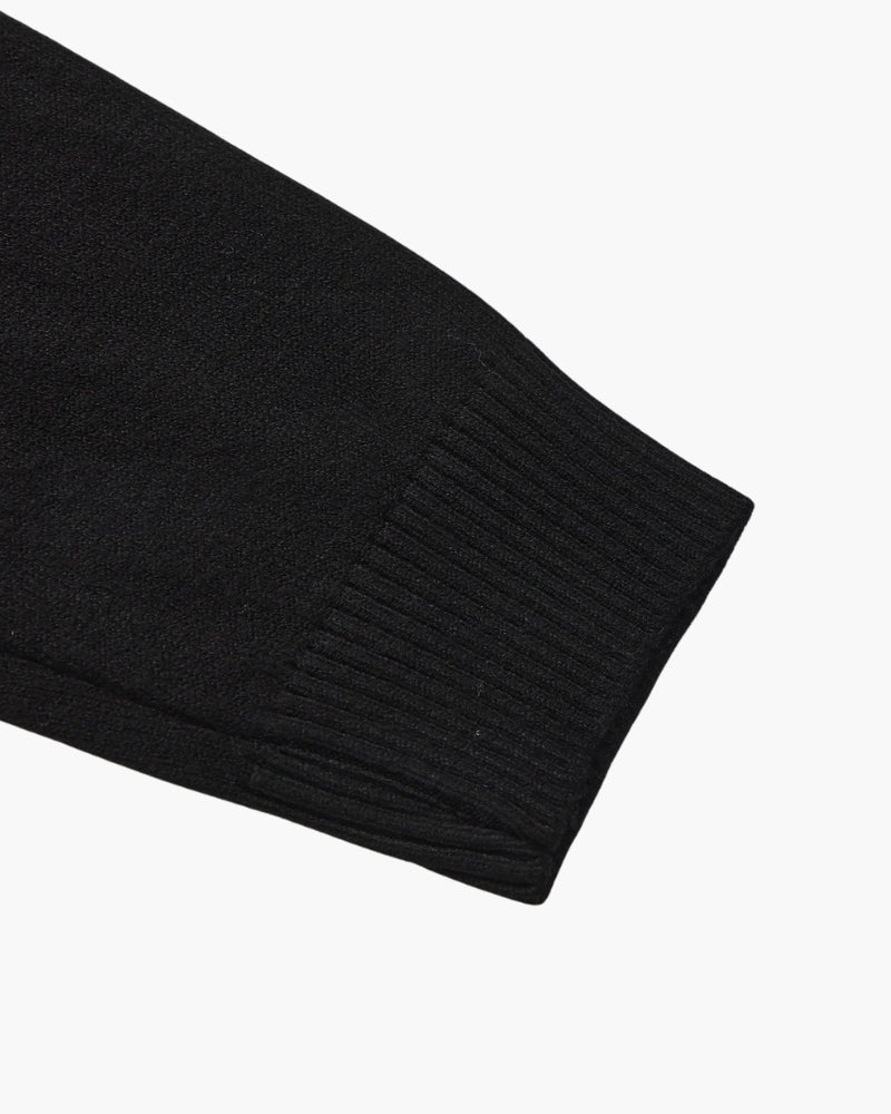 Essential Rippstrick Pullover mit Stehkragen