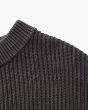 Rippstrick Pullover mit Rundhals