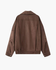 Vintage Wildlederjacke mit Drapierung
