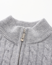 100% Kaschmir Gewebter Half Zip