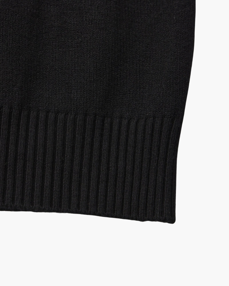 Essential Rippstrick Pullover mit Stehkragen