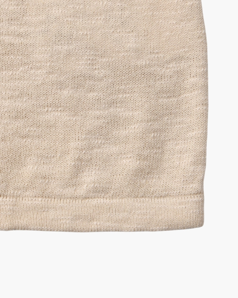 Leinen-Baumwoll Essential Pullover mit Rundhals