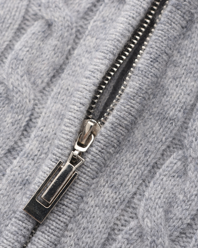 100% Kaschmir Gewebter Half Zip