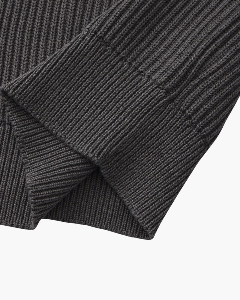 Rippstrick Pullover mit Rundhals