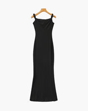 Langes One-Shoulder Bodycon Kleid