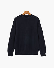 Rippstrick Pullover mit Rundhals