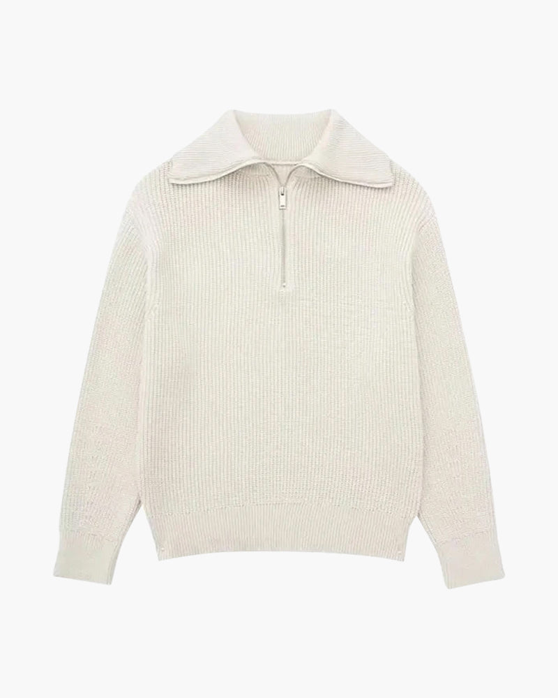 Gestreifter Zip Up Pullover