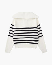 Gestreifter Zip Up Pullover