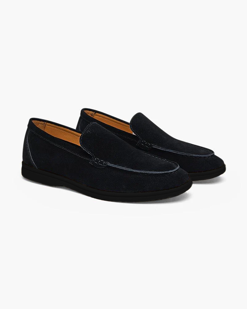 Premium Wildleder-Loafer - Schwarze Sohlen