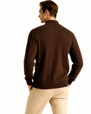 100% Kaschmir Rippstrick Half Zip